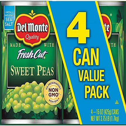 Del Monte Sweet Peas - 4-15 OZ - Image 2