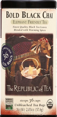 Republic Of Tea Bold Black Chai Tea - 36 CT - Image 1