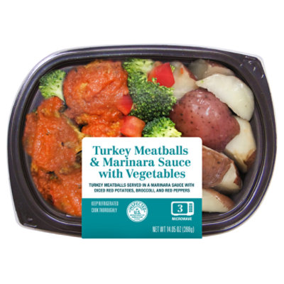 Turkey Meatballs & Marinara Sauce With Vegetables - 14.05 OZ