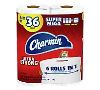 Charmin Ultra Strong Toilet Tissue 6 Super Mega Rolls - 6 RL