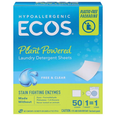EcosNext Liquidless Hypoallergenic Laundry Detergent - 50 Count