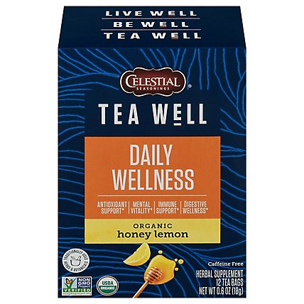 Celestial Seasonings Teawell Organic Honey Lemon Tea - 12 Count - Image 2