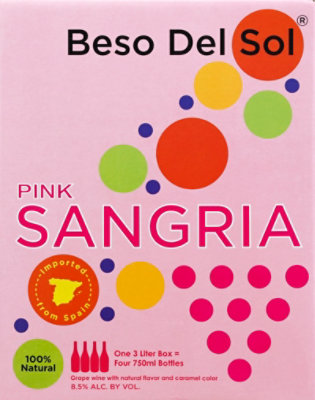 Beso Del Sol Rose Sangria Pink Wine - 3 Liters - Image 2