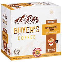 Boyers Coffee Butterscotch Toffee Light Roast Single Serve Cup Coffee - 18 CT - Image 2