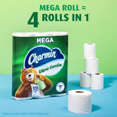 Charmin Ultra Gentle Mega Roll Toilet Paper - 12 Count - Image 6