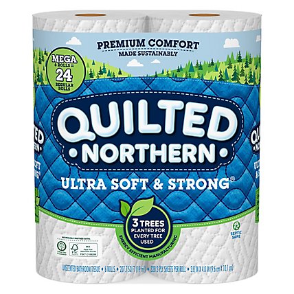 Quilted Northern Ultra Soft & Strong Toilet Paper 6 Mega Roll - 6 RL - Image 2