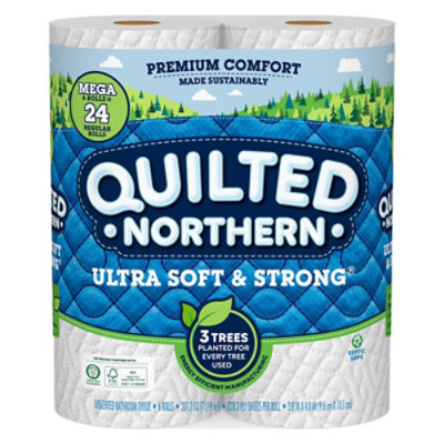Quilted Northern Ultra Soft & Strong Toilet Paper 6 Mega Roll - 6 RL - Image 2