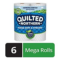 Quilted Northern Ultra Soft & Strong Toilet Paper 6 Mega Roll - 6 RL - Image 1