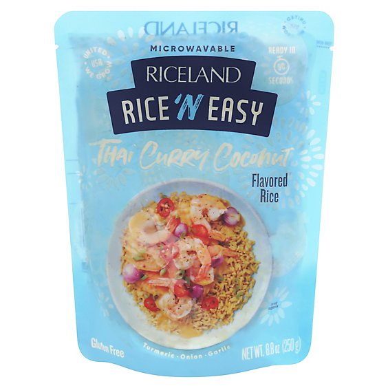 Riceland Rice N Easy Microwavable Rice Thai Curry Coconut Pouch - 8.8 Oz
