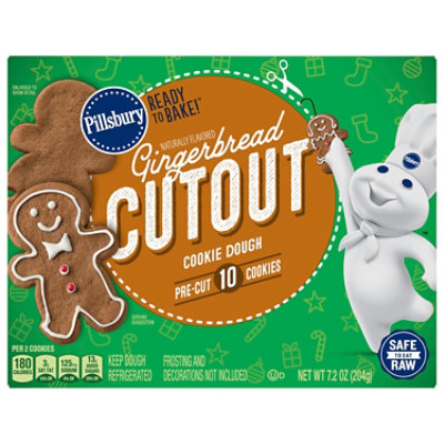 Pillsbury Ready To Bake Gingerbread Cut Out Cookies - 7.2 OZ - Image 2