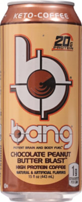 Bang Energy Drink Coffee Chocolate Peanut Butter 15 Fluid Ounce Can - 15 FZ - Image 2