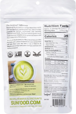 Sunfood Superfoods Matcha Mshrm Pwd Org - 5.82 OZ - Image 6