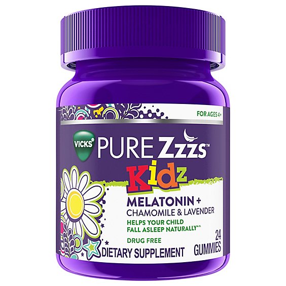 Vicks DayQuil Pure Zzzs Kids Natural Berry  Gummies - 24 Count