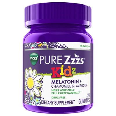 Vicks DayQuil Pure Zzzs Kids Natural Berry  Gummies - 24 Count