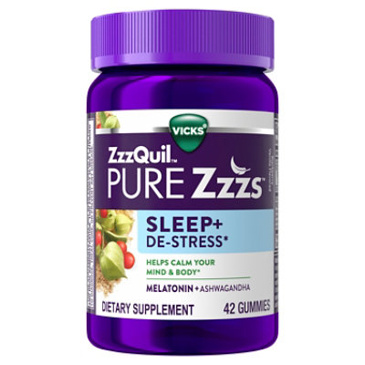 Vicks Zzzquil Pure Zzzs De Stress Gummies - 42 CT - Image 1