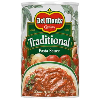 Del Monte Traditional Pasta Sauce Can - 24 Oz - Image 1