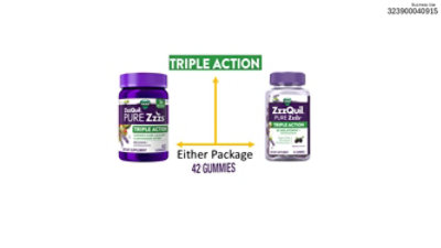 Vicks PURE Zzzs Triple Action Sleep Aid Gummies with Ashwagandha Dietary Supplement - 42 Count - Image 8