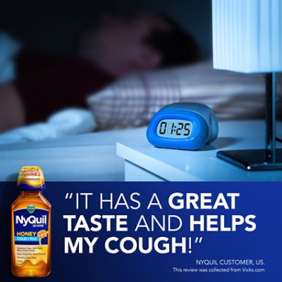 Vicks DayQuil and NyQuil Severe Cold & Flu Honey Liquid Over-the-Counter Medicine - 2 - 12 Oz - Image 6