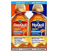 Vicks DayQuil NyQuil Severe Cold & Flu Medicine Multi Symptom - 2-12 Fl. Oz.