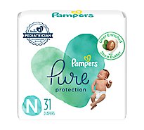 Pampers Pure Protection Diapers Newborn Size N - 31 Count
