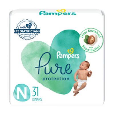 Pampers Pure Protection Newborn Diapers Size N - 31 Count