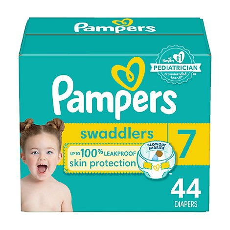 Pampers Swaddlers Diapers Active Baby Size 7 - 44 Count