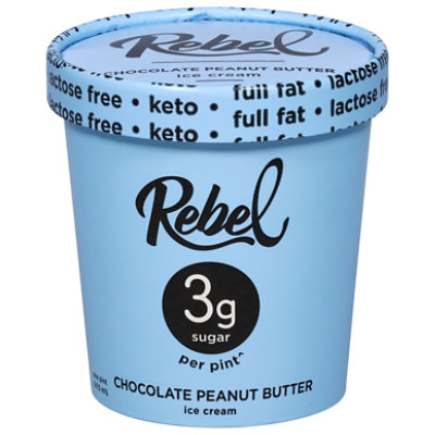 Rebel Ice Cream Chocolate Peanut Butter - 1 PT - Image 3