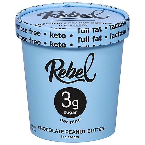 Rebel Ice Cream Chocolate Peanut Butter - 1 PT