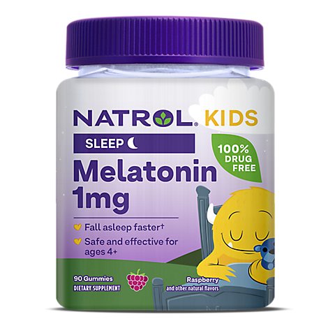 Natrol Sleep Support Kids Berry Melatonin Gummies 1mg - 90 Count