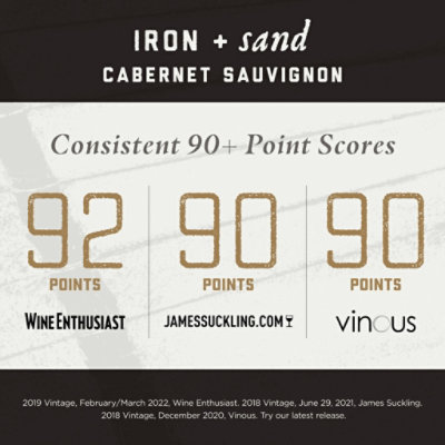 Iron + Sand Cabernet Sauvignon Red Wine Bottle - 750 Ml - Image 3