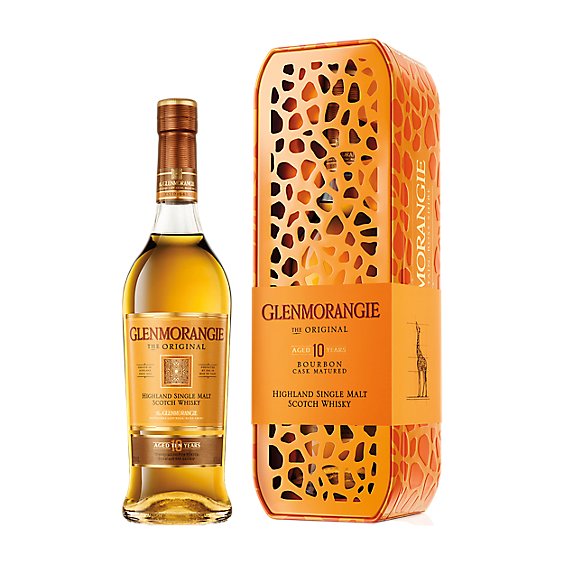Glenmorangie Scotch Whisky Original Highland Single Malt Giraffe Gift Tin - 750 ml