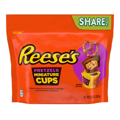 Reeses Miniatures With Pretzels Milk Chocolate Peanut Butter Cups Candy Share Pack - 9.9 Oz - Image 2