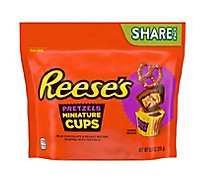 Reeses Milk Chocolate Peanut Butter Cup Miniatures Stuffed With Pretzels St - EA
