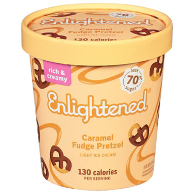 Enlightend Ice Cream Sltd Crml Fdg Prtzl - 16 FZ - Kings Food Markets