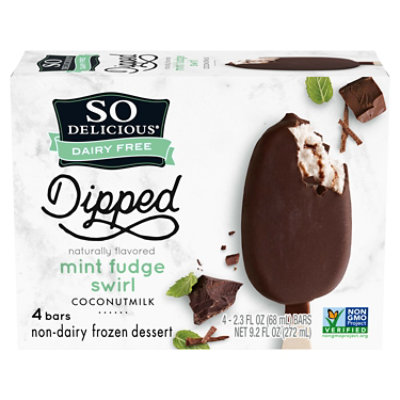 So Delicious Dairy Free Mint Fudge Swirl Coconut Milk Dipped Frozen
