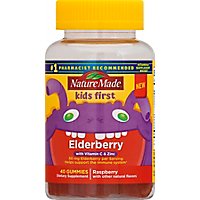 Nature Made Kids First Elderberry Dietary Supplement Gummies Raspberry  - 40 Count - Image 2