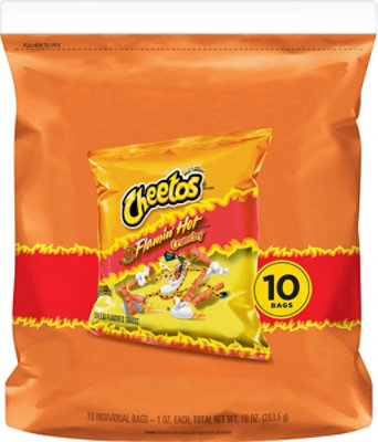 Cheetos Crunchy Cheese Flavored Snacks Flamin Hot 1 Ounce/ 10 Pack - 10-1 OZ - Image 6