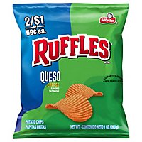 Ruffles Queso Potato Chips Plastic Bag - 1 OZ - Image 1