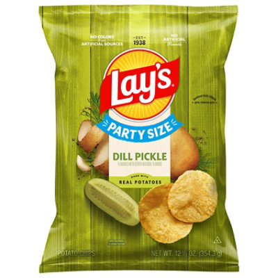 Lays Potato Chips Dill Pickle Party - 12.5 OZ - Image 1