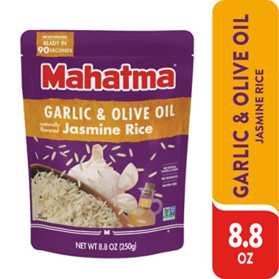 Mahatma Jasmine Rice Garlic & Olive Oil Ready To Serve - 8.8 Oz