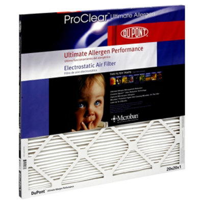 Dupont Ultimate Allergen Pro Clear 20x20x1 - EA - Image 1