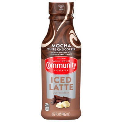 Community Coffee Mocha White Chocolate Iced Latte RTD - 13.7 Fl. Oz. - Image 1