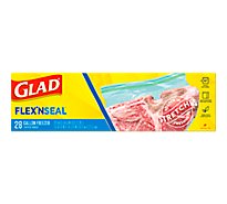 Glad Flex'n Seal Freezer Storage Gallon - 28 CT