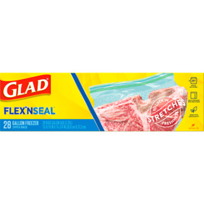 Glad Gallon Storage Zipper Bags, 30 count