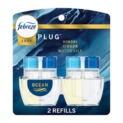 Febreze PLUG Origins Fade Defy Ocean Air Freshener & Odor Eliminator Oil Refill - 2-0.87 Fl. Oz.