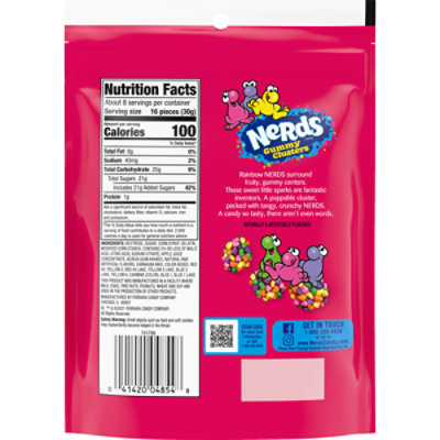 NERDS Gummy Clusters Rainbow Crunchy and Gummy Candy - 8 Oz - Image 5