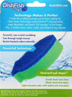 Dishfish Dual Scrubber & Sponge - EA - Image 3