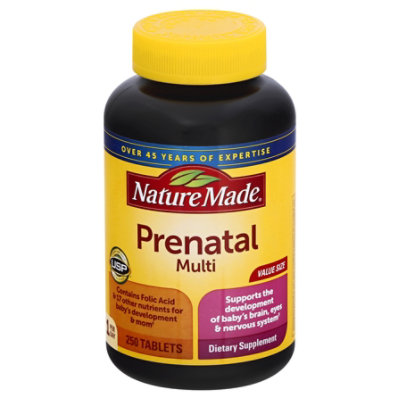 Nature Made Multi Prenatal Vitamin Value Pack 250 CT Safeway