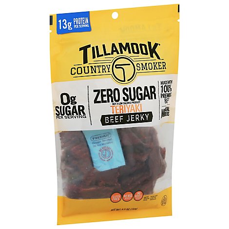 Tillamook Zero Sugar Teriyaki Beef Jerky - EA