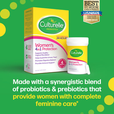 Culturelle Women’s 4 in 1 Protection Digestive Daily Prebiotic Supplement Capsule - 30 Count - Image 4